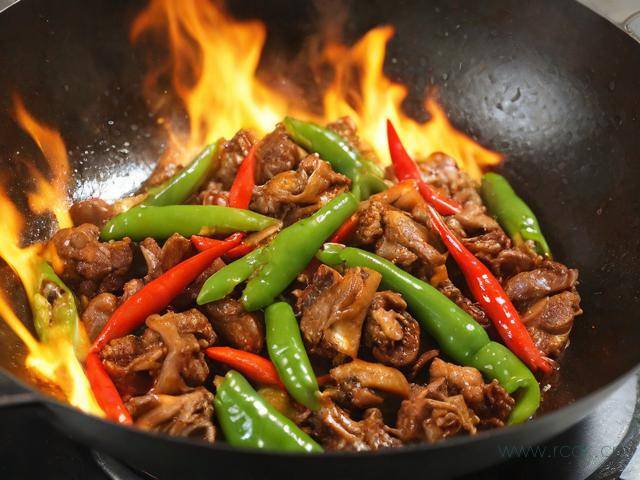 烧鸭和菜椒怎么炒,烧鸭炒辣椒的做法大全