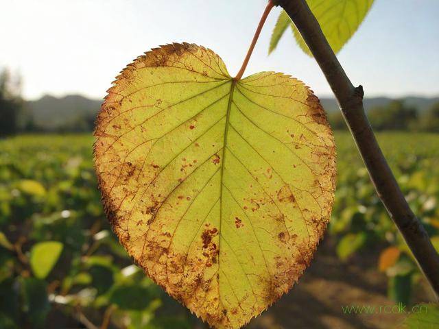 大樱桃褐斑病怎么治,樱桃褐斑病图片